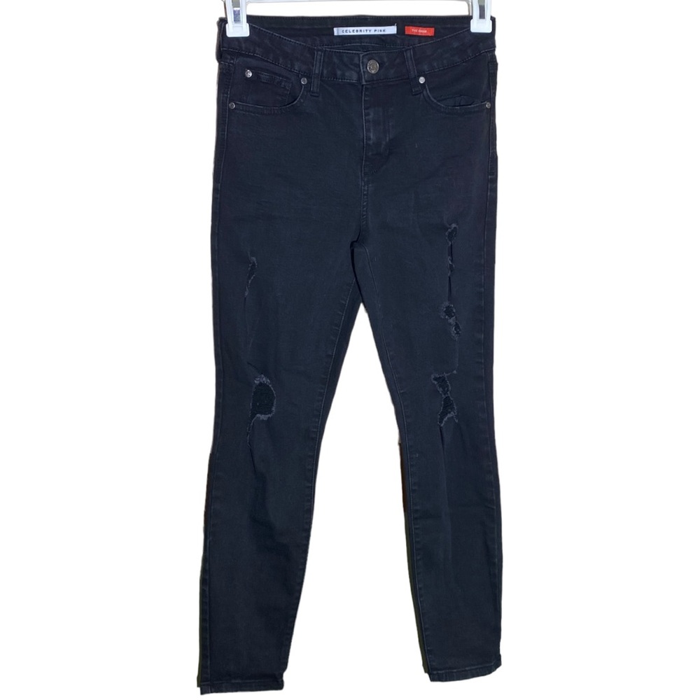 Celebrity Pink “The Rider” Black Destructed Skinny Jeans